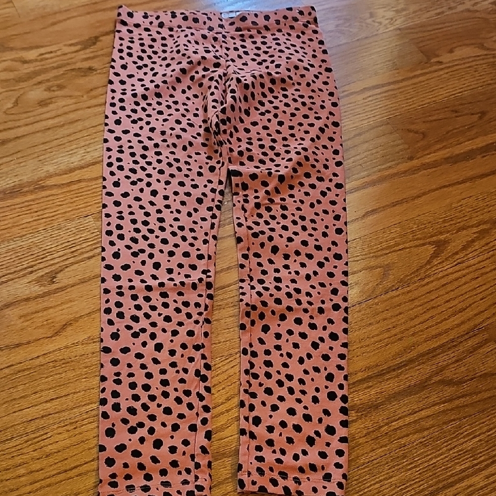 Kids Pink Leopard Print Leggings